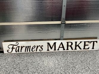 Large Wooden Farmers Market Sign