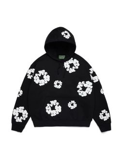 Denim Tears Cotton Wreath Hoodie Black
