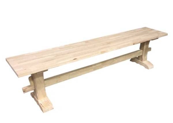 West Elm Solid Wood/Unfinished Wood Trestle Dining Bench (72" long)
