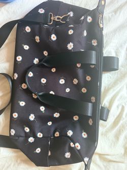 Alice + Olivia sunflower weekender bag