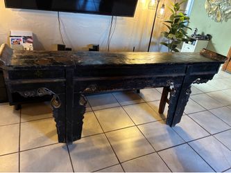 Chinese Antique Black Altar Table