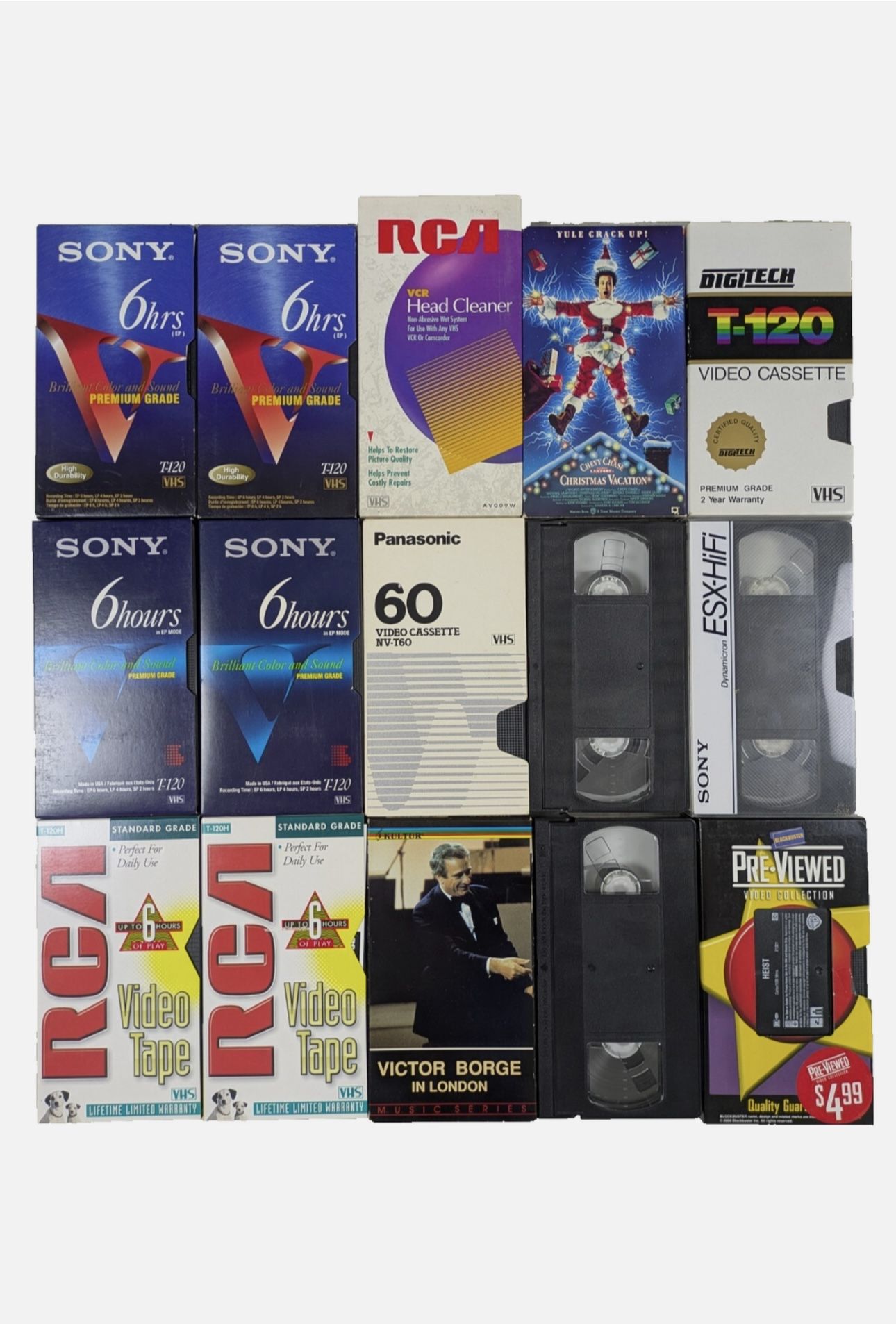 Lot of 15 Used VHS Tapes - As Is