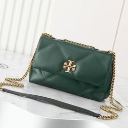 Tory Burch kira cowhide bag green