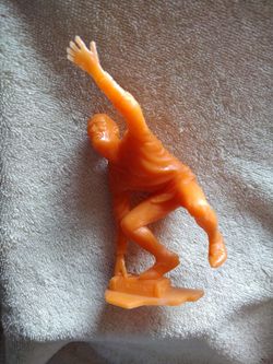 VINTAGE 1960s Louis Marx Orange Hunchback 5" Plastic Toy Figure