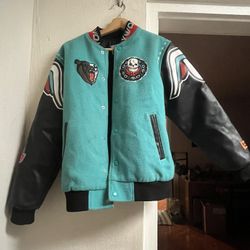 BRAND X - MEMPHIS TEAL VARSITY JACKET Kids Size LARGE