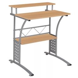 Flash Furniture Computer Desk with Top and Lower Storage Shelves