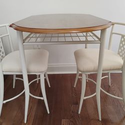 2 Seater Beige Dining Table Set (With Chairs)