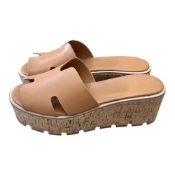 H cut cork fashion sandal platforms women’s size 41