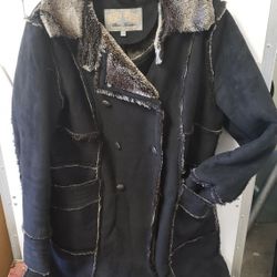 Steve Madden Long Black Coat Size: XL