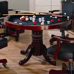 New! Mitchell 5 Piece Merlot 3-in-1 Game Table Set $39 Down (NO CREDIT CHECK FINANCING)