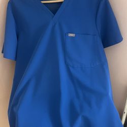 Figs Royal Blue Scrub Set