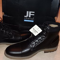 J Ferrar Memory Foam Black Boots
