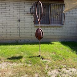Rusted metal yard decor, 7ft T - 32” W