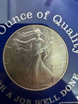 1992 American Silver Eagles in GTE “An Ounce of Quality” Holders