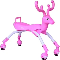 360 Degree Glide Very Sturd Metal feet, 4 Wheeler Glide Deer for Your Children Fully Enjoy of Ride With Kids Best for Children Above 3+ Years Approx D