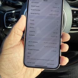 iPhone 15 Pink 128gb AT&T LOCKED / Back Glass Broken 