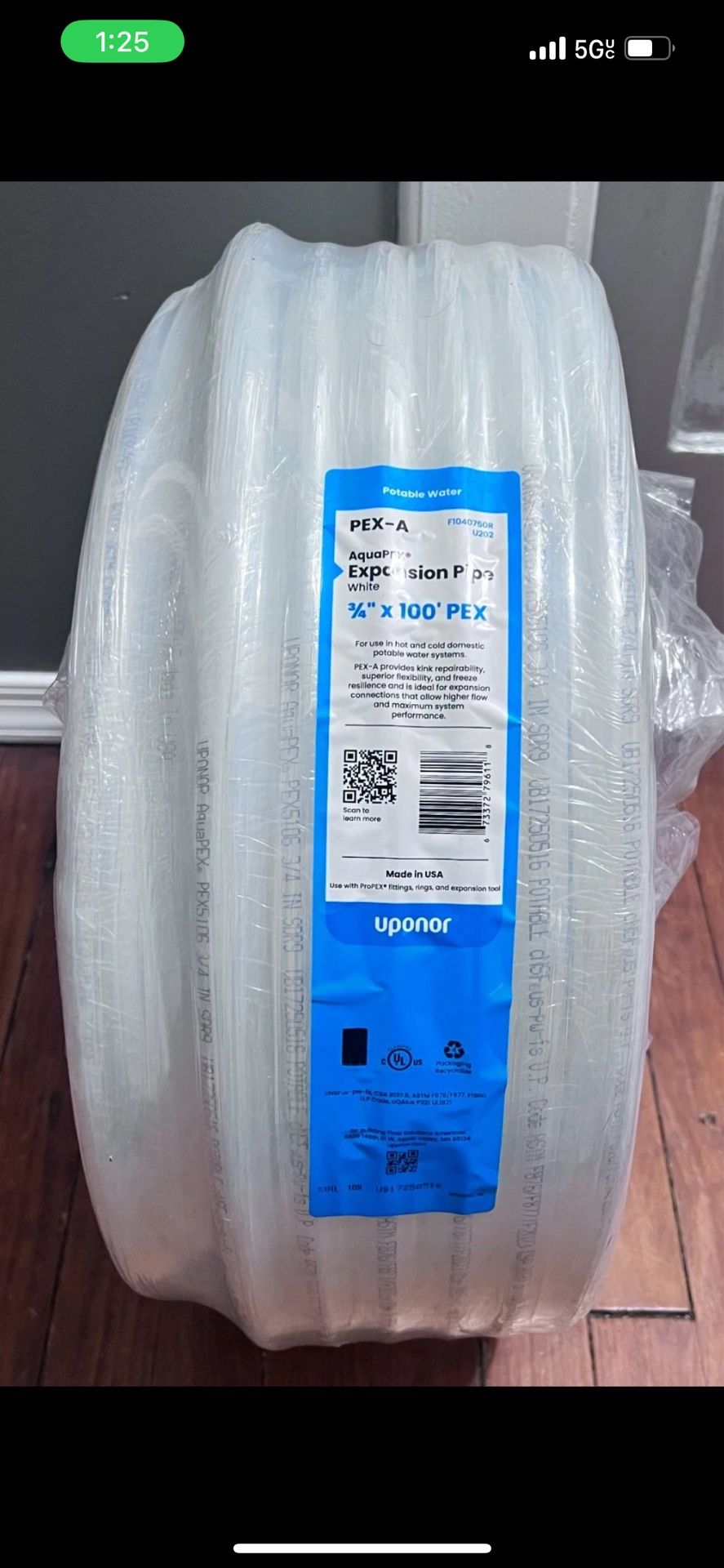 Uponor AquaPEX 3/4 in. x 100 ft. White PEX-A Expansion Pipe F1040750R
