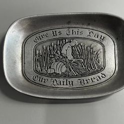 RWP Wilton "Give Us Our  Daily Bread" Pewter Tray 