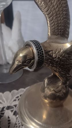 David Yurman 925 / black diamond(s) ring