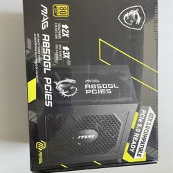 MSI - MAG A850GL PCIE5 850W ATX 3.0&PCIe 5.0 Ready Full Modular 80 Plus Gold Gaming Power Supply -
