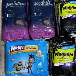 Goodnites Overnight Diapers Pull Ups Baby Bundle