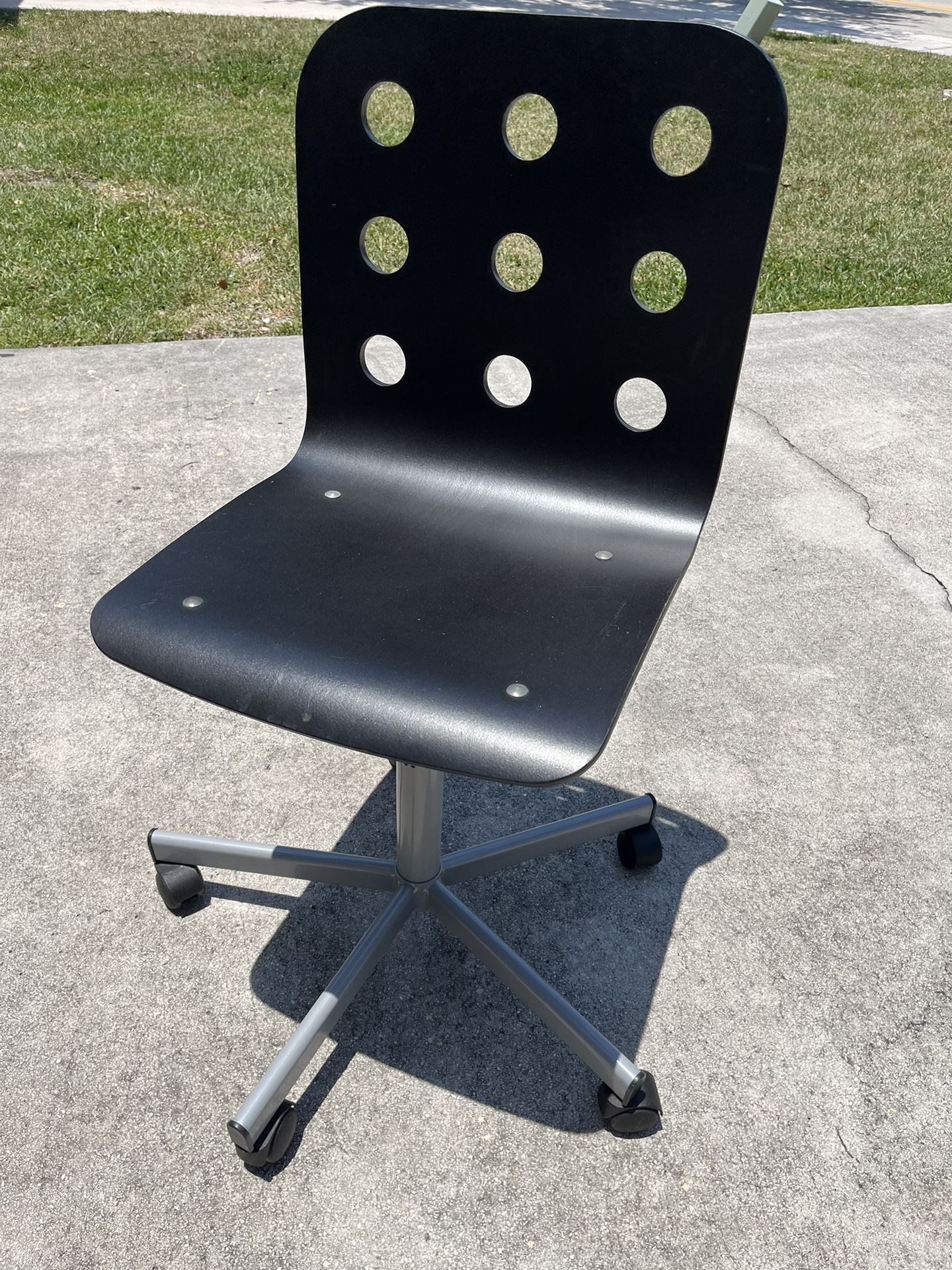 Ikea Black Wooden Adjustable Desk Chair