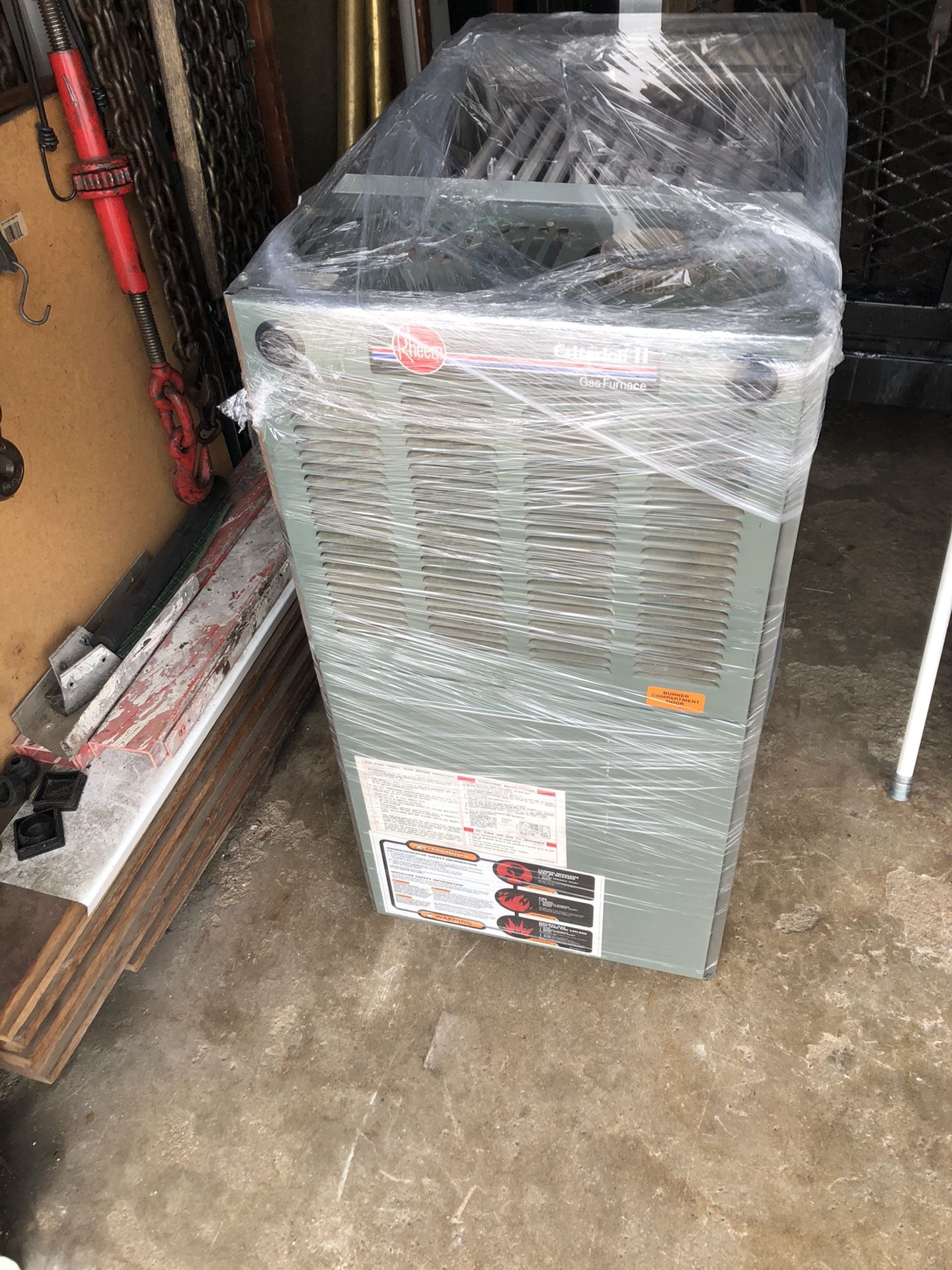 Rheem furnace 100,000 btus gas upflow