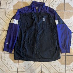 Vintage Sacramento Kings NBA Majestic WindBreaker ZipUp Jacket Large 90s Y2K Era