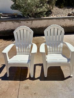 2 Adirondack chairs
