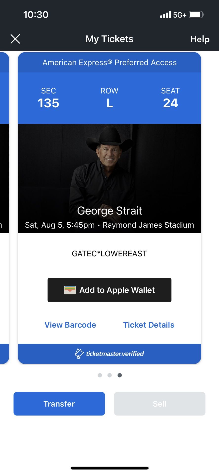 Two George Strait Tickets 8/5/23