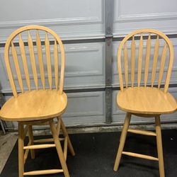 High Wooden Chairs