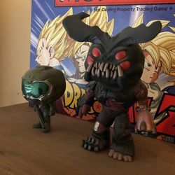 DOOM 2016 Doomslayer and Cyber Demon Funko Pop OPENED