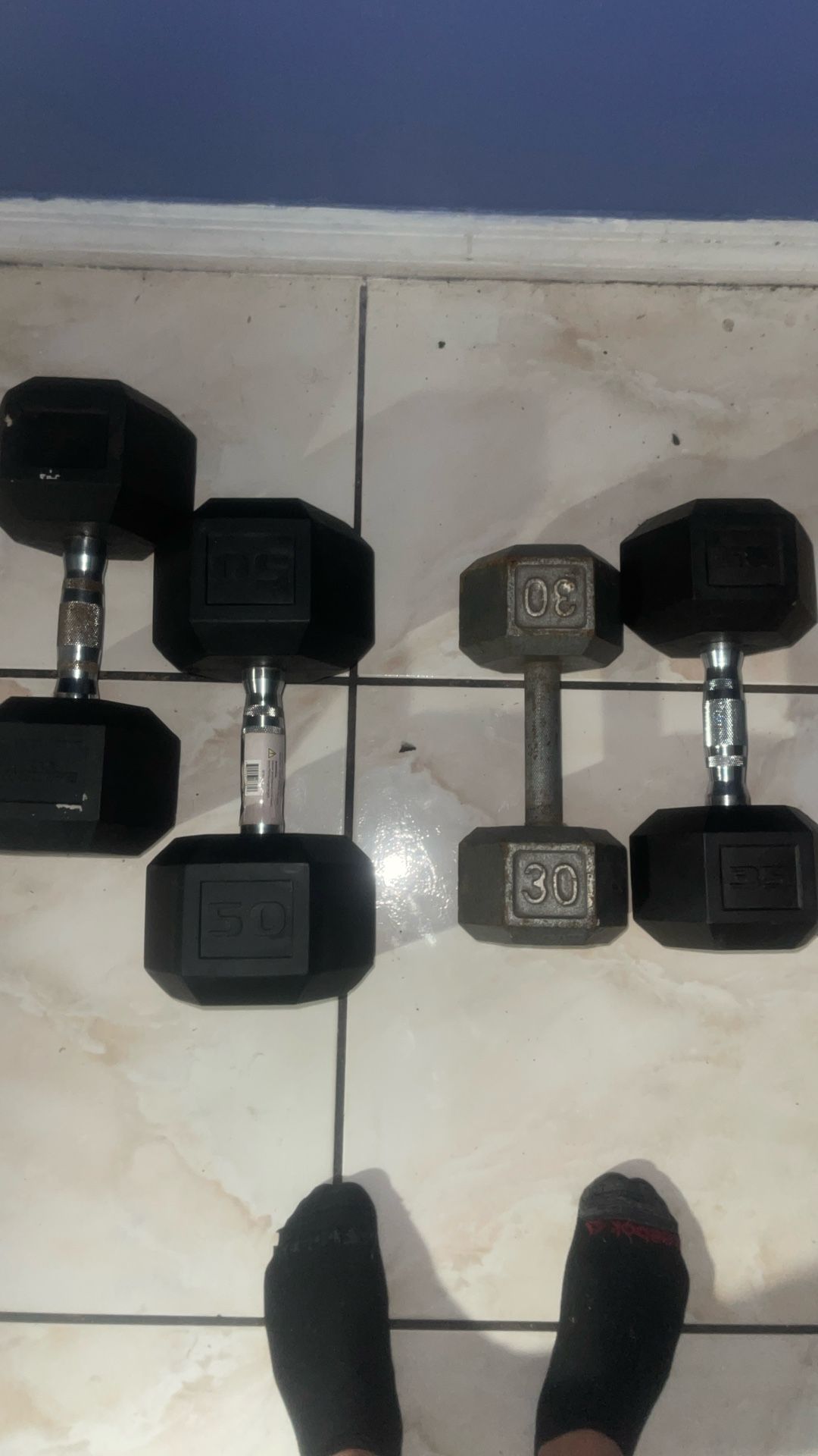 30,35,45, 50 Pound Dumbbells