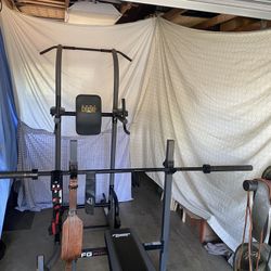 Olympic Weight Set With Bench AND Power Rack