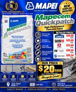 Mapei Mapecem Quickpatch Concrete Patch 25 lb