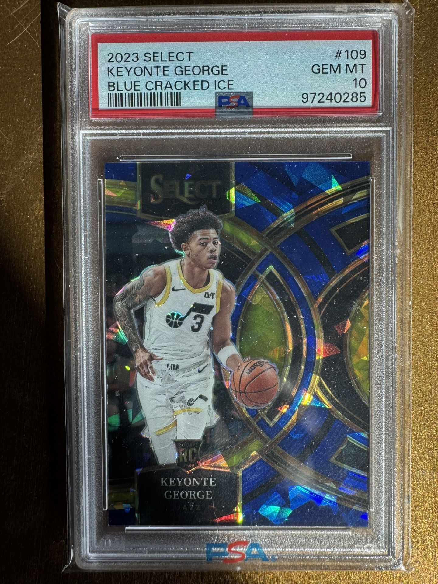 Keyonte George- PSA 10 Slab - 2023 Select Blue Cracked Ice