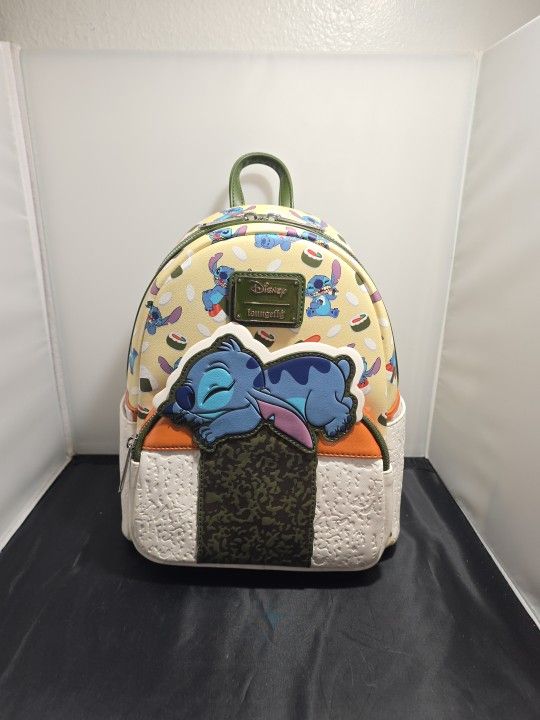 Loungefly Disnys Stitch Spam Musubi Mini Backpack NWT
