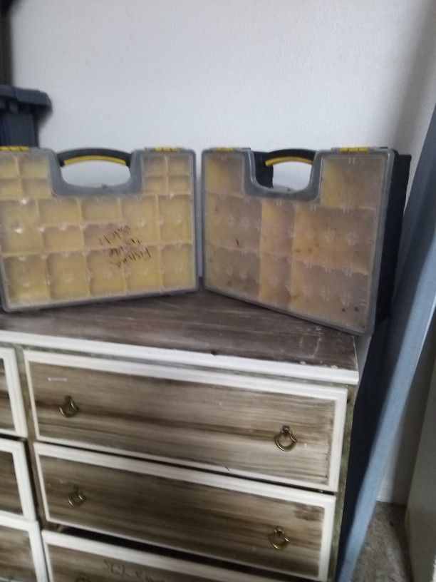 2 DeWalt Cases For Nuts Bolts Screws You Cn Put Anything In Them.