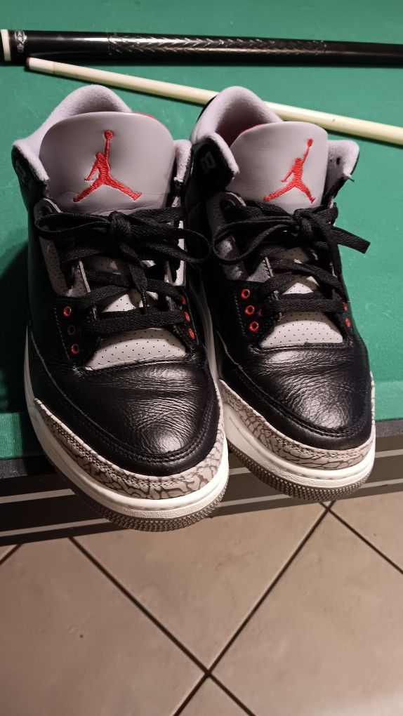 Jordan Black Cement 3 Size 10.5 2024