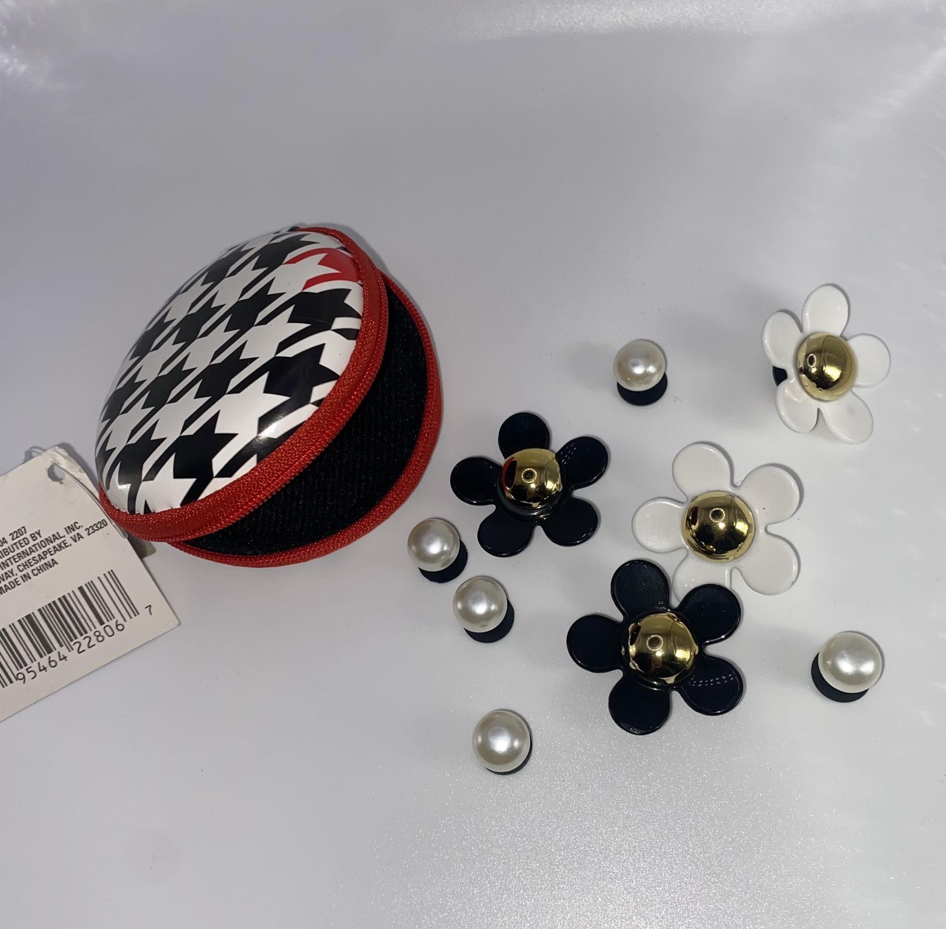 Flower croc Charms With Case