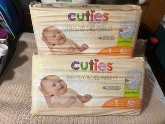Cuties Complete Care Size 1 Diapers – 3 Packs