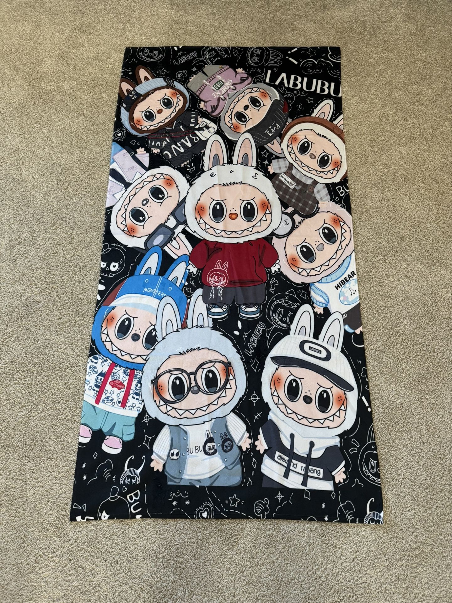 1 pcs labubu bath towel new 30inch * 60 inch