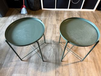 IKEA green side tables