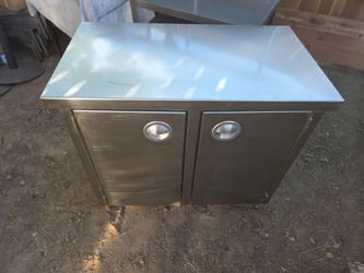 Cabinet, Stainless with 2 shelves
