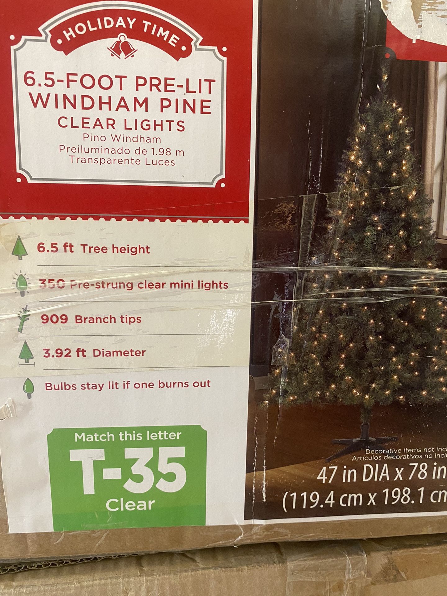 6.5ft Tall Christmas Tree No Lights