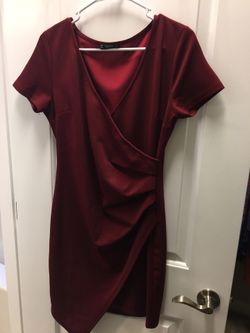Sexy maroon dinner dress
