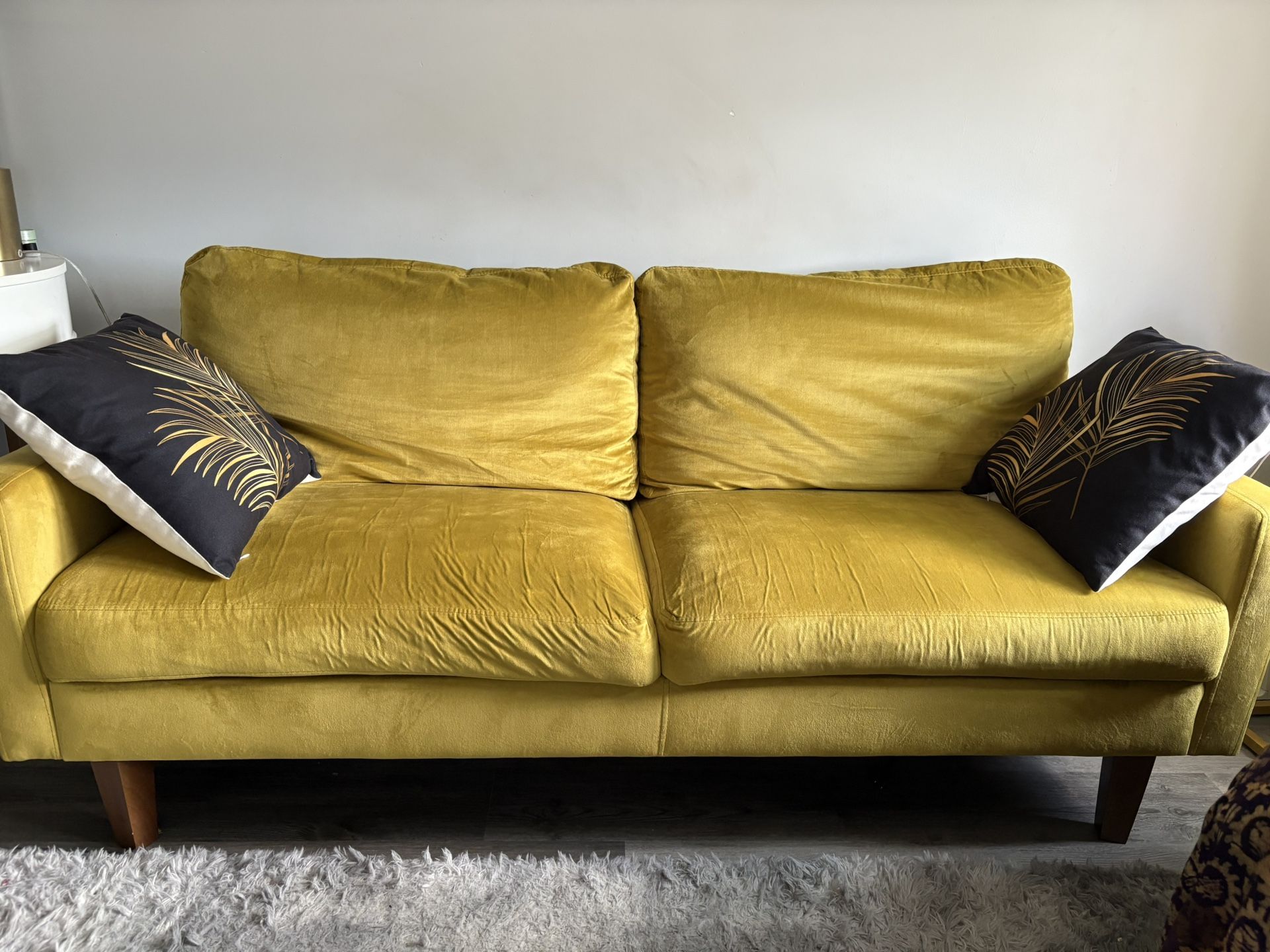 2 Seater Velvet Loveseat