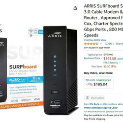 Arris Surfboard Top Cable Modem AND router