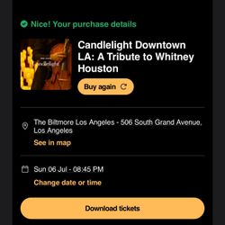 Candlelight Concert Whitney Houston 