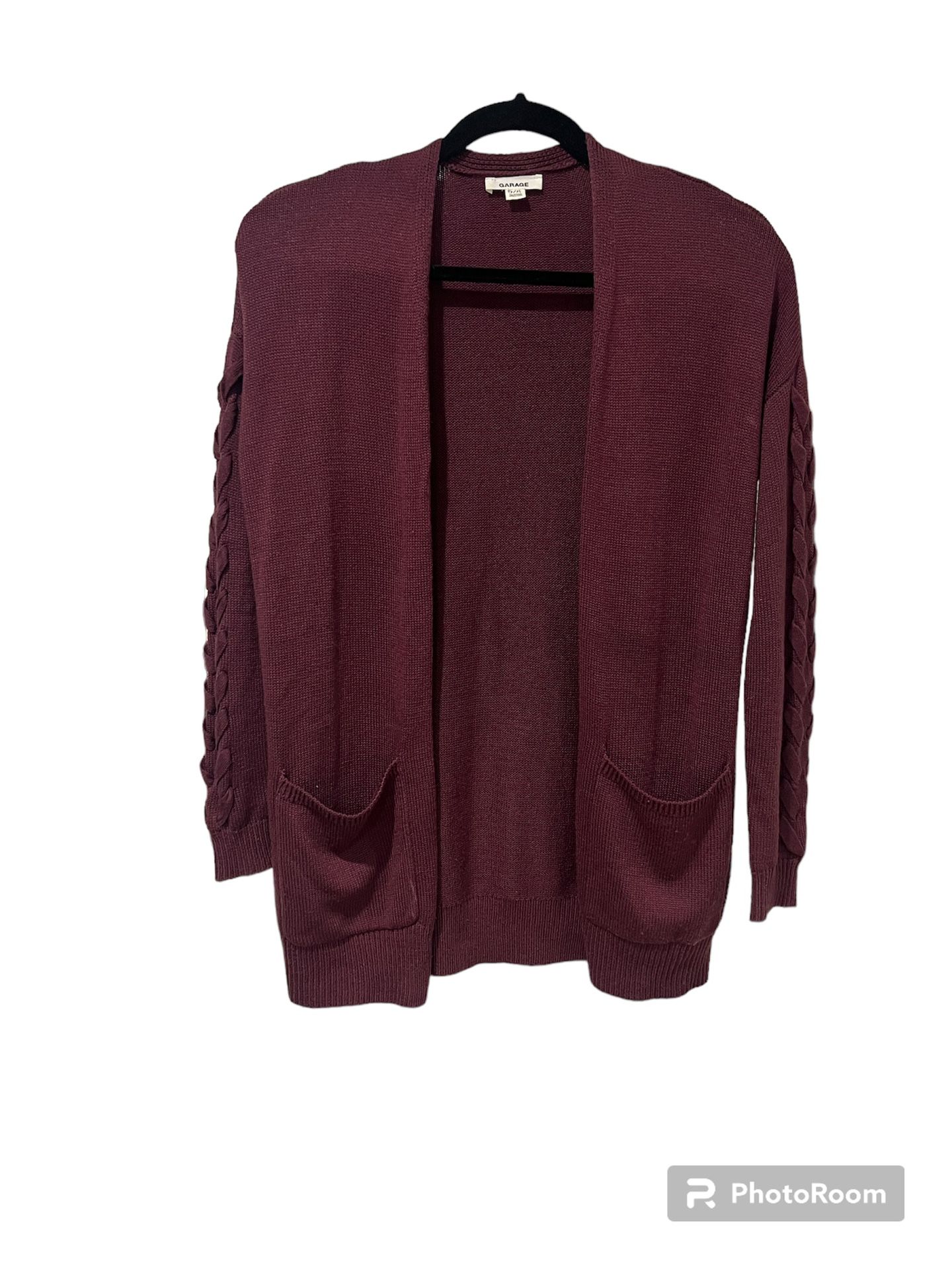 Garage Maroon Cardigan (XS)